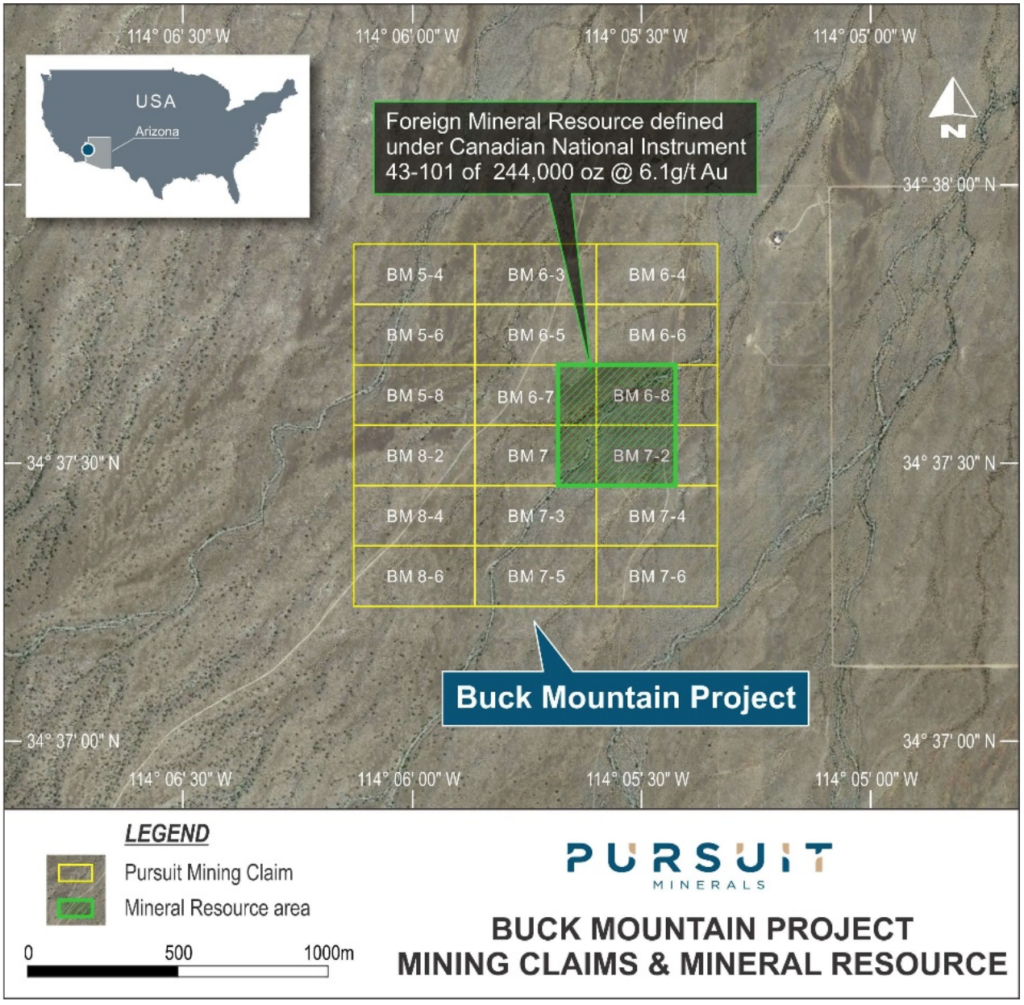 Buck Mountain Project Location Map